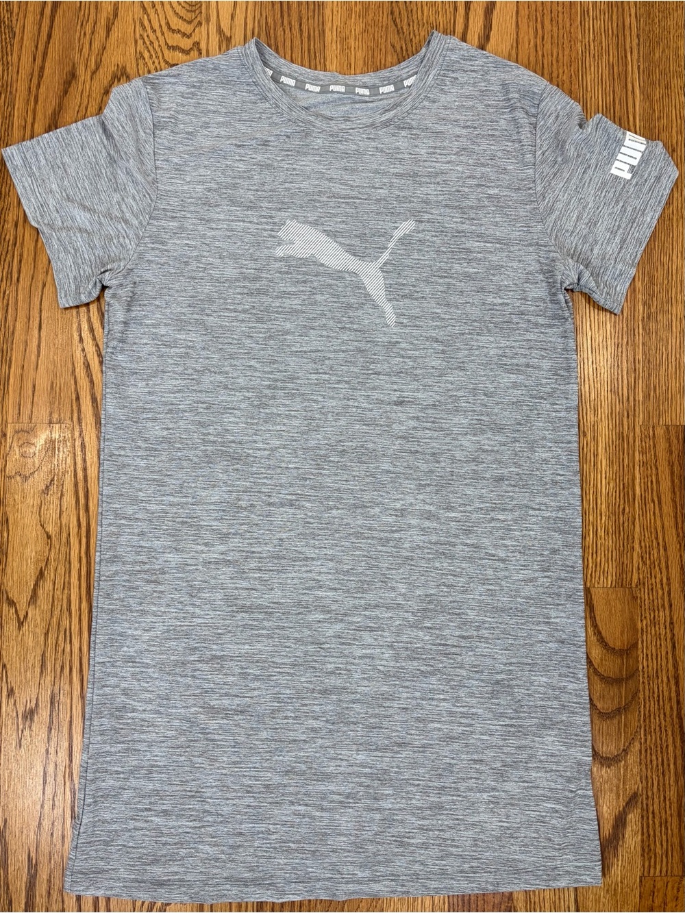 Puma Gray Heather Short Sleeve Logo Tee (S)